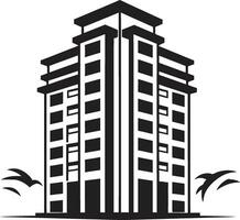 Downtown Marvel Multifloral Building Vector Icon Skyline Essence Multifloor Urban Landscape Vector Design