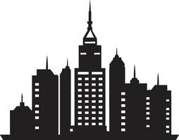 ciudad torre Plano multipiso edificio en vector icono diseño metropolitano líneas de torre multipiso paisaje urbano vector icono diseño