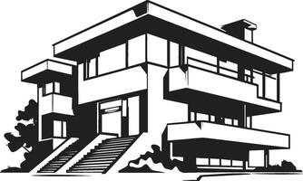 gemelo residencia bosquejo dúplex diseño vector logo impresión doble vivo concepto dúplex casa bosquejo idea en vector icono