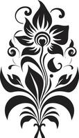 Rooted Traditions Ethnic Floral Logo Icon Cultural Heritage Decorative Ethnic Floral Symbol vector