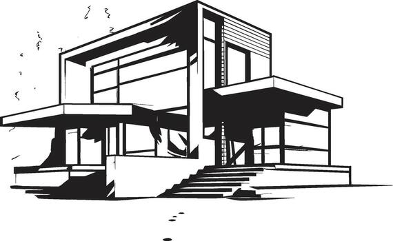 urbano alojamiento emblema moderno propiedad diseño vector icono futurista morada marca residencial propiedad diseño en vector