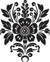 Folkloric Essence Ethnic Floral Icon Design Native Elegance Ethnic Floral Logo Icon vector