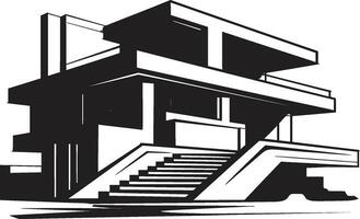 Architectural Visionary House Idea Design Vector Icon Innovative Housing Mark Architecture Design Vector Logo