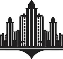 Cityline Skyscraper Impression Urban Multifloor Vector Logo Skyline Multifloor Design Multifloor Vector Logo Icon