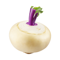 AI generated Floating White Turnip With A Purple Top, Without Shadow, Isolated Background png