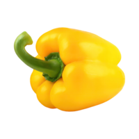 AI generated A Floating Of Sliced Yellow Bell Pepper, Without Shadow, Isolated Transparent Background png