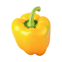 AI generated A Floating Of Sliced Yellow Bell Pepper, Without Shadow, Isolated Transparent Background png