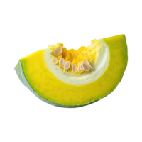 AI generated Floating Of Bunch Yellow Green Gourd With Sliced, Without Shadow, Isolated Transparent Background png