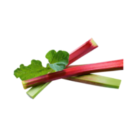 AI generated Floating Of Red And Green Rhubarb Without Shadow, Isolated Transparent Background png