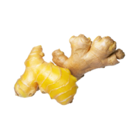 AI generated Floating Of Yellow And Brown Ginger With A Warm Tast, Isolated Transparent Background png