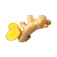 AI generated Floating Of Yellow And Brown Ginger With A Warm Tast, Isolated Transparent Background png