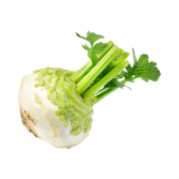 AI generated Floating Of Green And White Celeriac With A Knobby Shape, Isolated Transparent Background png