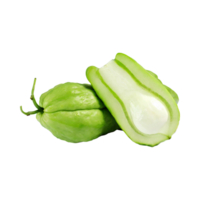 ai generado rebanadas de Fresco chayote, sin sombra, aislado transparente antecedentes png