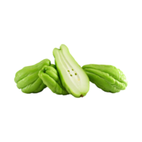 AI generated Slices Of Fresh Chayote, Without Shadow, Isolated Transparent Background png