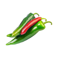 AI generated Floating Of Green And Red Jalapeno, Without Shadow, Isolated Transparent Background png