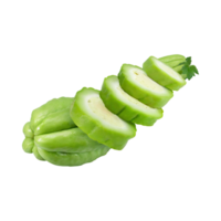 AI generated Slices Of Fresh Chayote, Without Shadow, Isolated Transparent Background png