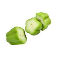 AI generated Slices Of Fresh Chayote, Without Shadow, Isolated Transparent Background png