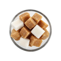 AI generated sugar cube with isolated transparent background png