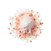 AI generated Floating Of White And Pink Salt Crystals, Without Shadow, Isolated Transparent Background png