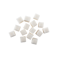 AI generated Floating Of White Sugar Cubes, Without Shadow, Isolated Transparent Background png