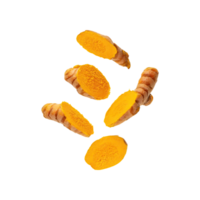 AI generated Slices of Curcuma, Earthy, Without Shadow, Isolated Transparent Background png