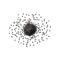 AI generated Floating Of Black Sesame Seeds, Without Shadow, Isolated Transparent Background png