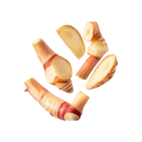 AI generated Floating Of A Slices Galangal, Without Shadow, Isolated Transparent Background png