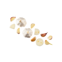AI generated Slices Of Garlic, Without Skin, Without Shadow, Isolated Transparent Background png