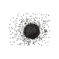 AI generated Floating Of Black Sesame Seeds, Without Shadow, Isolated Transparent Background png