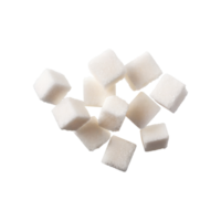 AI generated Floating Of White Sugar Cubes, Without Shadow, Isolated Transparent Background png