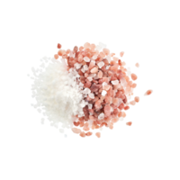 AI generated Floating Of White And Pink Salt Crystals, Without Shadow, Isolated Transparent Background png