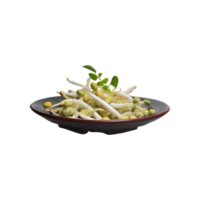 AI generated Floating Of Indonesian Bean Sprouts, Without Plate, Without Shadow, Isolated Transparent Background png