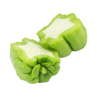 AI generated Slices Of Fresh Chayote, Without Shadow, Isolated Transparent Background png