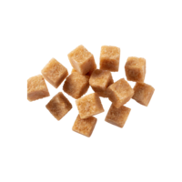 AI generated Floating Of A Brown Sugar Cubes, Without Shadow, Isolated Transparent Background png