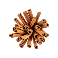 AI generated Floating Of Bunches Stick Of Brown Cinnamon Bark, Single, Isolated Transparent Background png