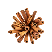 AI generated Floating Of Bunches Stick Of Brown Cinnamon Bark, Single, Isolated Transparent Background png