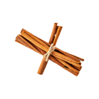 AI generated Floating Of Bunches Stick Of Brown Cinnamon Bark, Single, Isolated Transparent Background png