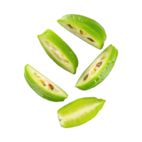 AI generated Floating Of Bilimbi, Without Shadow, Isolated Transparent Background png