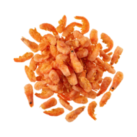 AI generated Floating Of Brown Dried Shrimp Ebi, Isolated Transparent Background png