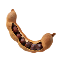 AI generated Floating Of One Slice A Tamarind, Without Shadow, Isolated Transparent Background png