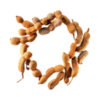 AI generated Floating Of One Slice A Tamarind, Without Shadow, Isolated Transparent Background png