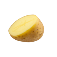 ai gegenereerd aardappel gesneden, zonder schaduw, geïsoleerd transparant achtergrond png