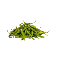 AI generated Bunch Green Very Dried Small Chilies Cayenne, Isolated Transparent Background png