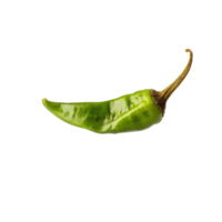 AI generated Green Dried Small Chilies Cayenne, Isolated Transparent Background png