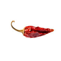 AI generated Red Very Dried Small Chilies Cayenne, Isolated Transparent Background png