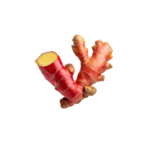 AI generated Bunch Red Ginger With Leaf Of Gringer, Isolated Transparent Background png