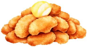 AI generated nugget, fastfood, illustration png