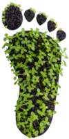 AI generated green foot, illustration png