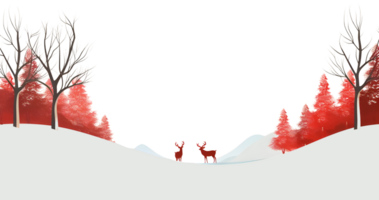 AI generated reindeer in winter png