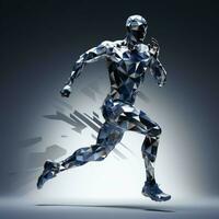 AI generated man runner jogger running energy and healthy exercise training photo